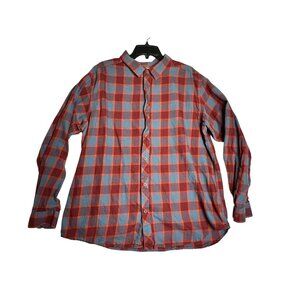 Columbia L/S Plaid Flannel Button Down Outdoor Fishing Shirt Mens XL